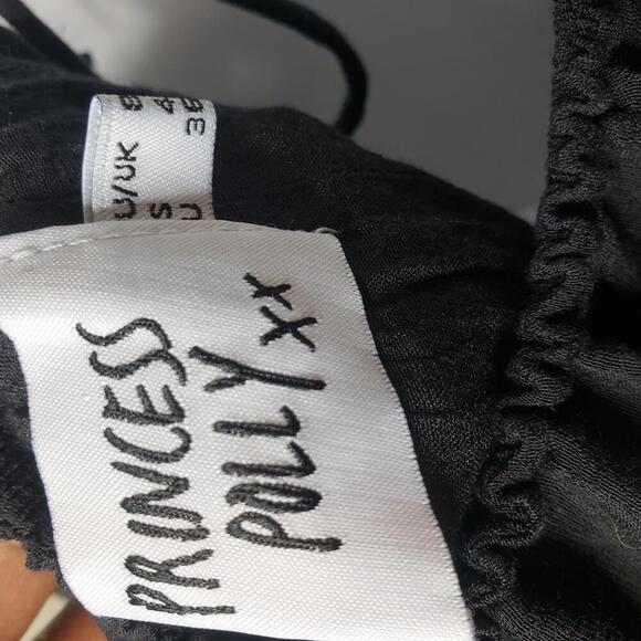 Princess Polly Women's Sz 4 Black Danny Mini Tiered Ruffled Dress(1803) - Picture 6 of 7